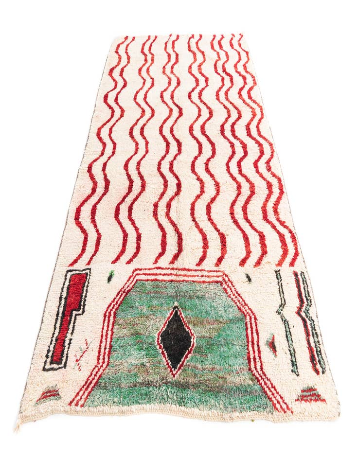 Detail image of  5' x 8'  Hand Knotted Moroccan Wool Rug