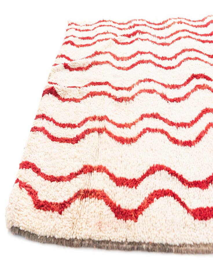 Detail image of  5' x 8'  Hand Knotted Moroccan Wool Rug