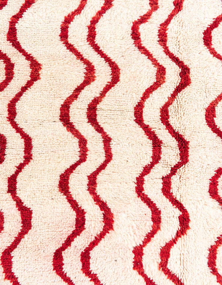 Detail image of  5' x 8'  Hand Knotted Moroccan Wool Rug