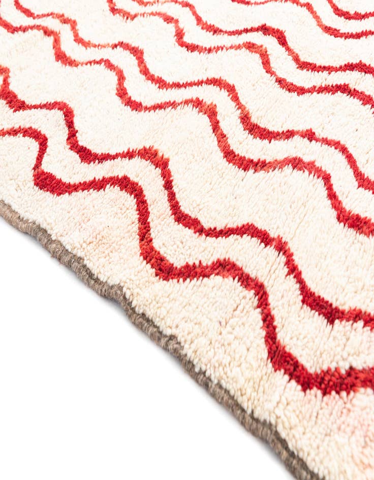 Detail image of  5' x 8'  Hand Knotted Moroccan Wool Rug