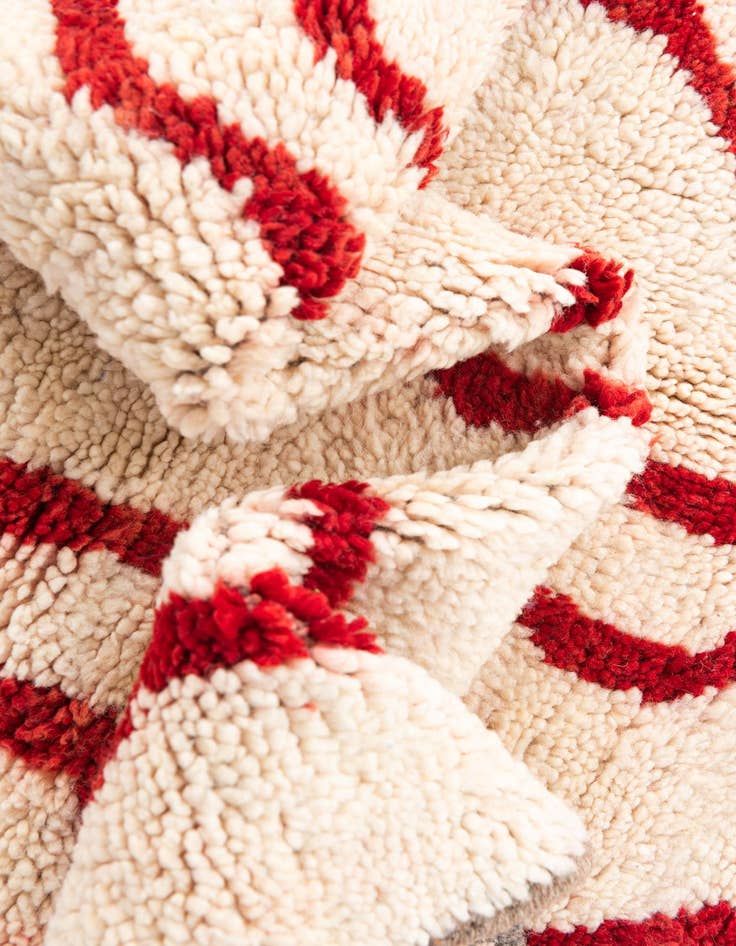 Detail image of  5' x 8'  Hand Knotted Moroccan Wool Rug