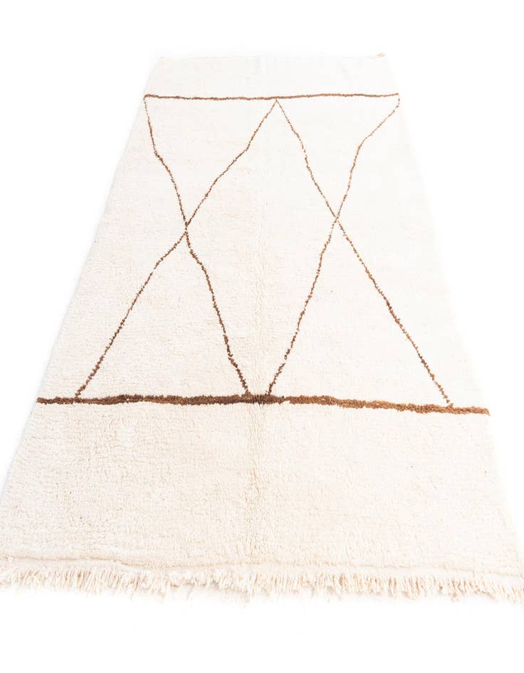 Detail image of  6' 10 x 9' 2  Hand Knotted Moroccan Wool Rug