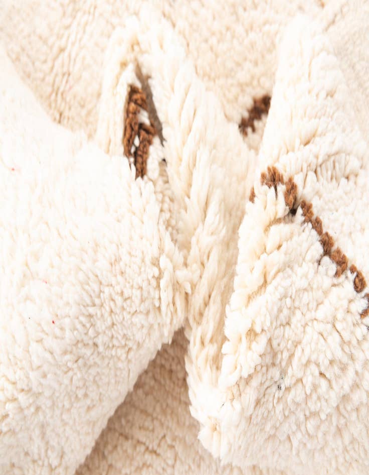 Detail image of  6' 10 x 9' 2  Hand Knotted Moroccan Wool Rug