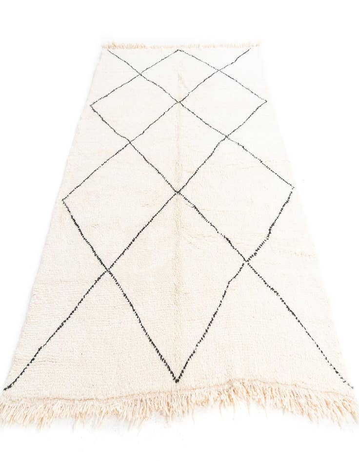 Detail image of  6' 7 x 8' 5  Hand Knotted Moroccan Wool Rug