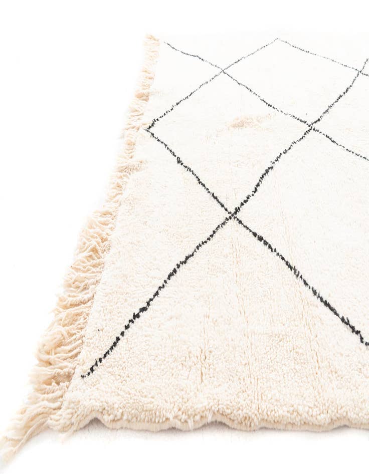 Detail image of  6' 7 x 8' 5  Hand Knotted Moroccan Wool Rug