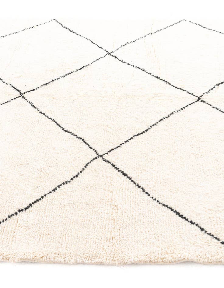 Detail image of  6' 7 x 8' 5  Hand Knotted Moroccan Wool Rug