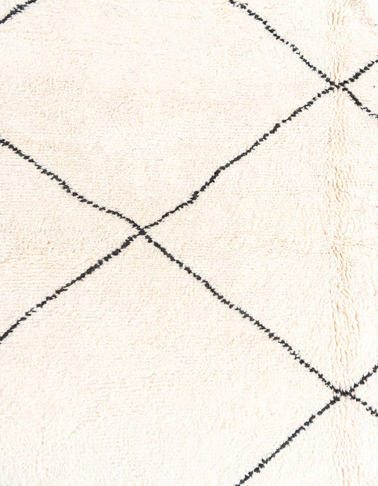 Detail image of  6' 7 x 8' 5  Hand Knotted Moroccan Wool Rug