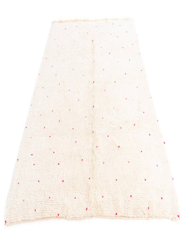 Detail image of  5' 7 x 8'  Hand Knotted Moroccan Wool Rug