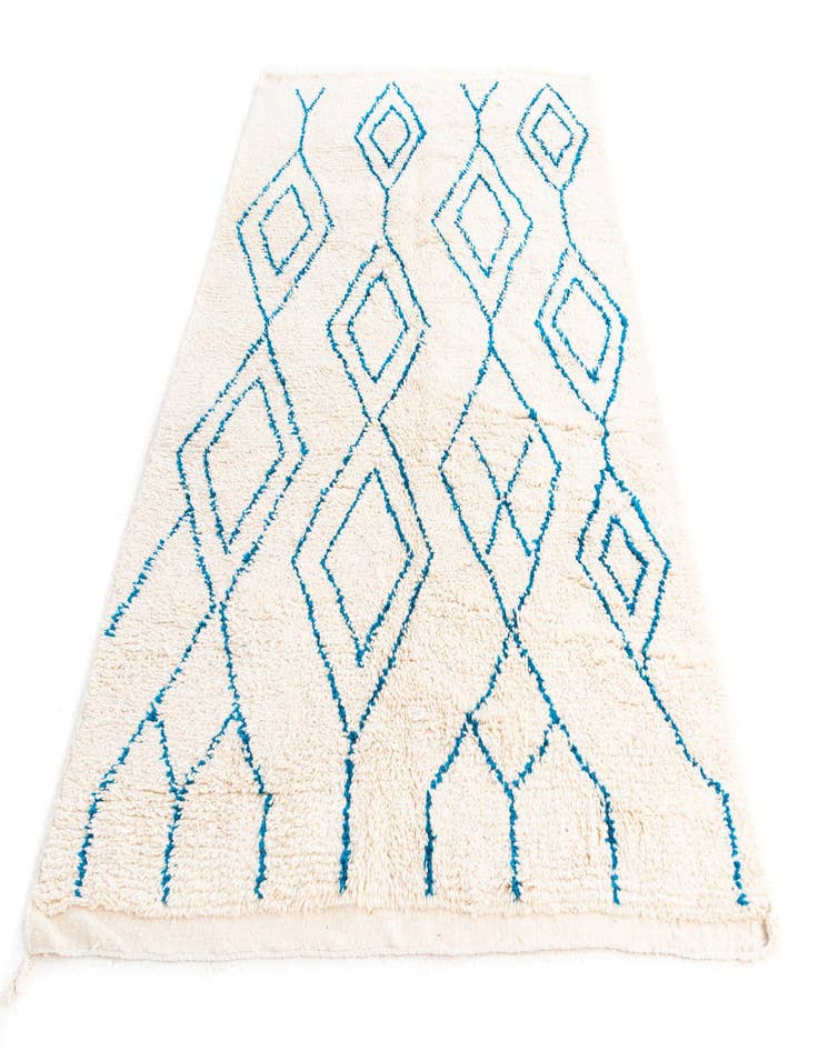 Detail image of  5' 3 x 8' 2  Hand Knotted Moroccan Wool Rug