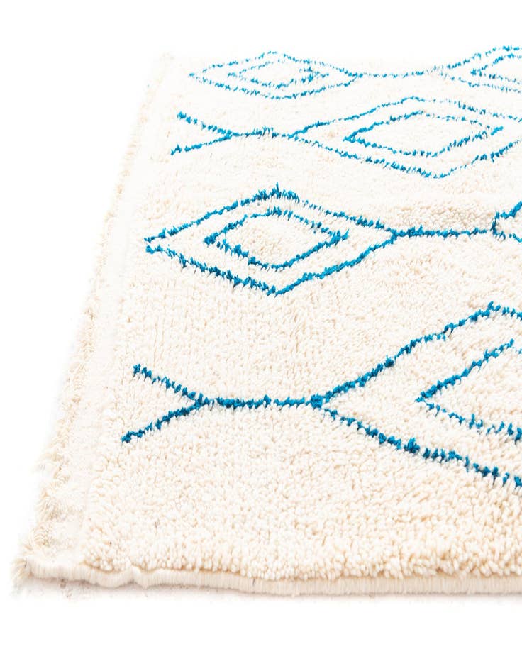 Detail image of  5' 3 x 8' 2  Hand Knotted Moroccan Wool Rug