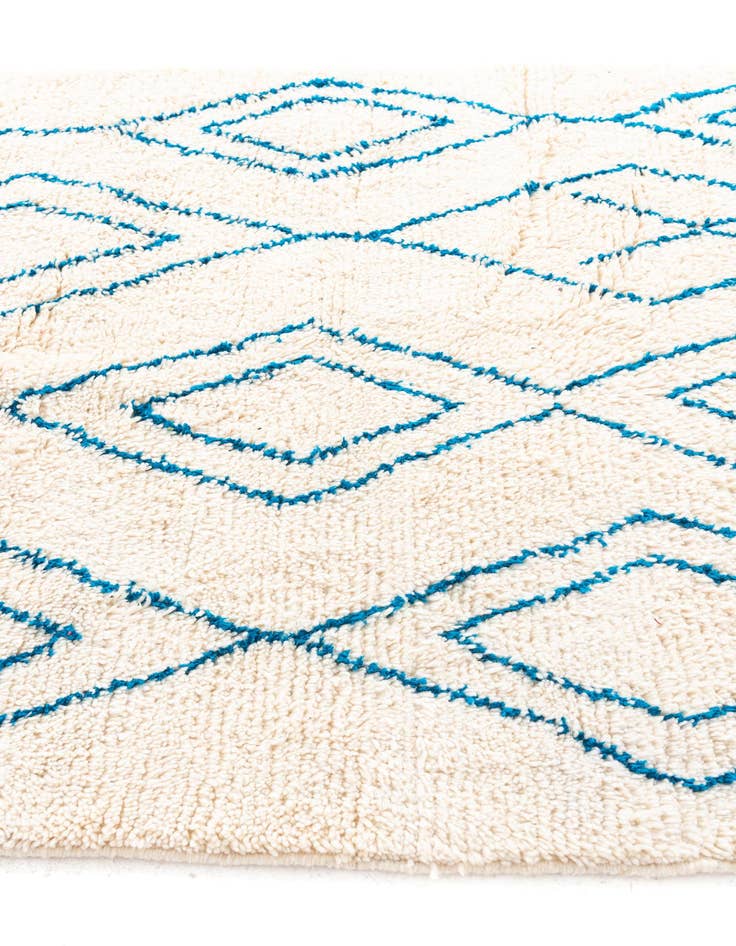 Detail image of  5' 3 x 8' 2  Hand Knotted Moroccan Wool Rug