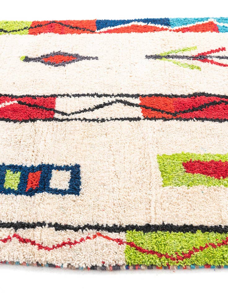 Detail image of  5' x 8' 2  Hand Knotted Moroccan Wool Rug