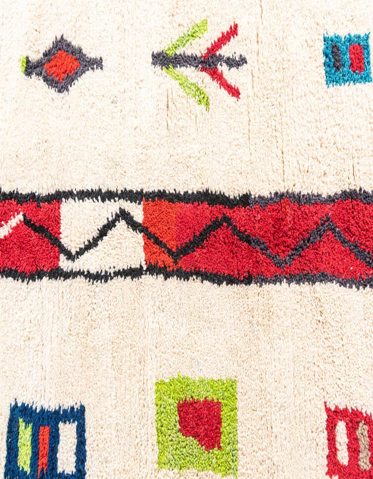 Detail image of  5' x 8' 2  Hand Knotted Moroccan Wool Rug