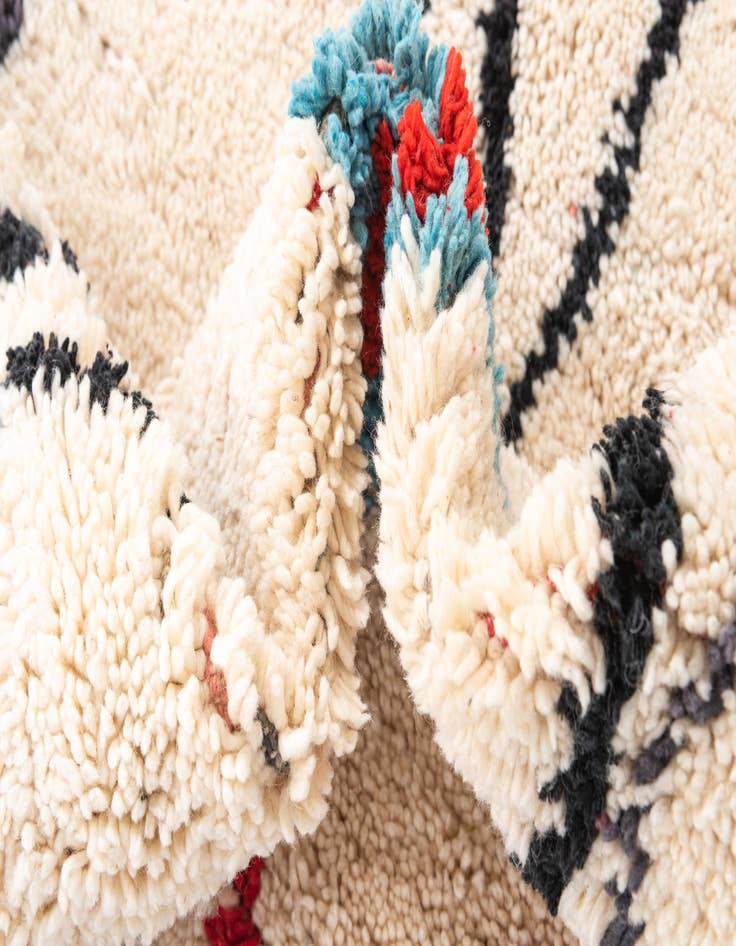 Detail image of  5' x 8' 2  Hand Knotted Moroccan Wool Rug