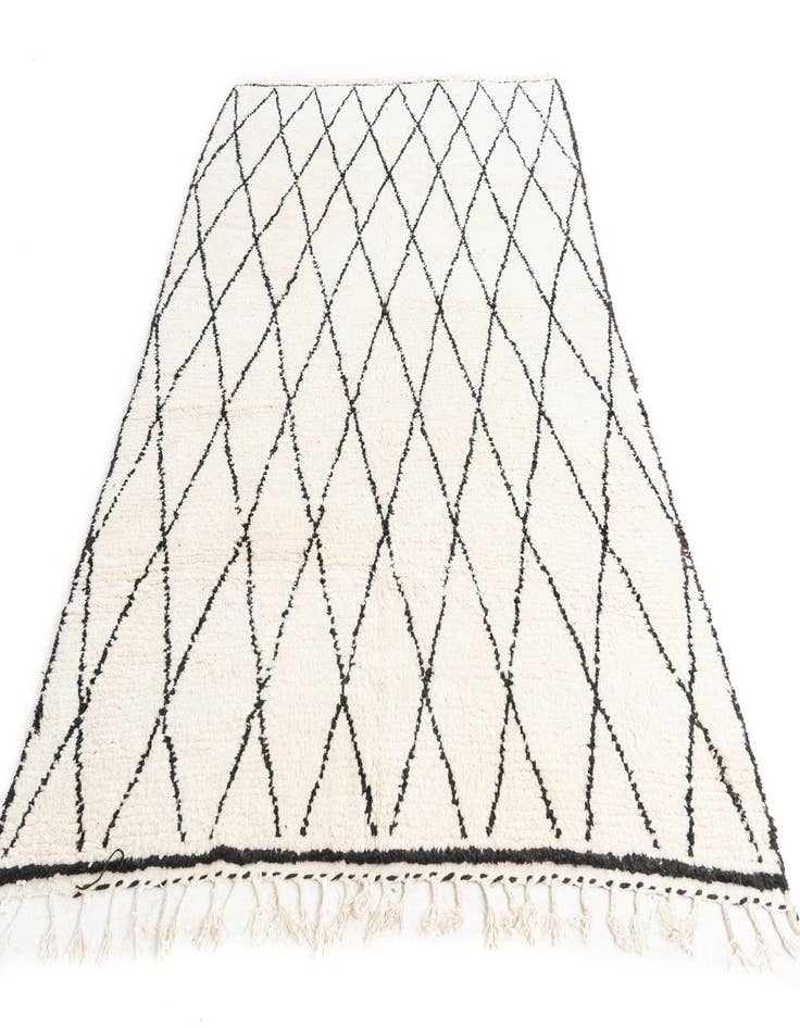 Detail image of  6' 5 x 9' 5  Hand Knotted Moroccan Wool Rug