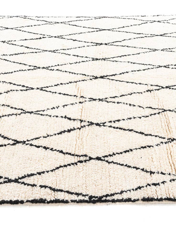 Detail image of  6' 5 x 9' 5  Hand Knotted Moroccan Wool Rug