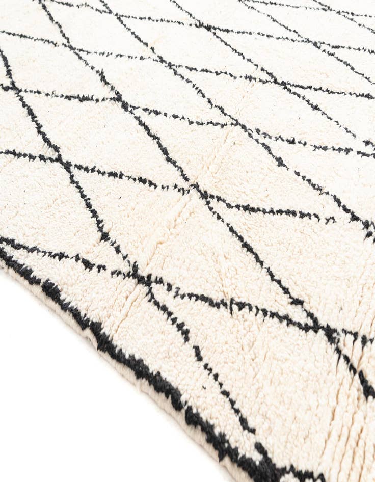 Detail image of  6' 5 x 9' 5  Hand Knotted Moroccan Wool Rug