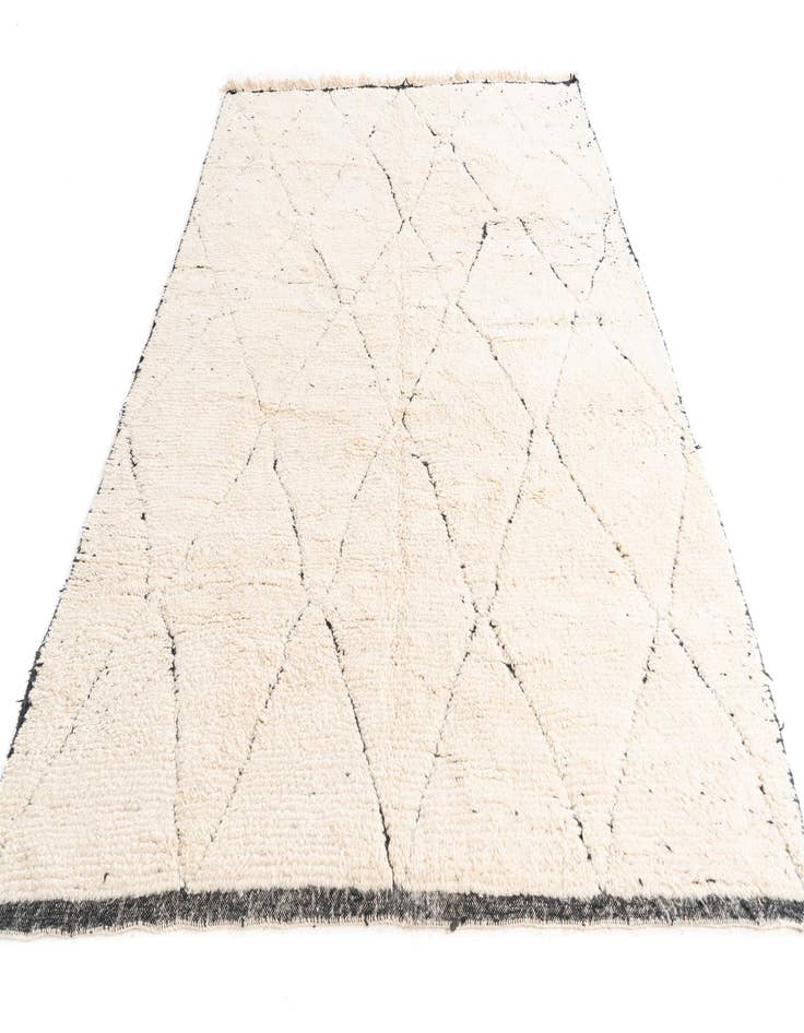 Detail image of  6' 8 x 9' 5  Hand Knotted Moroccan Wool Rug