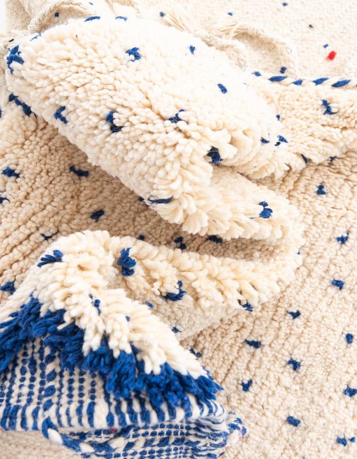 Detail image of  5' 4 x 8' 7  Hand Knotted Moroccan Wool Rug