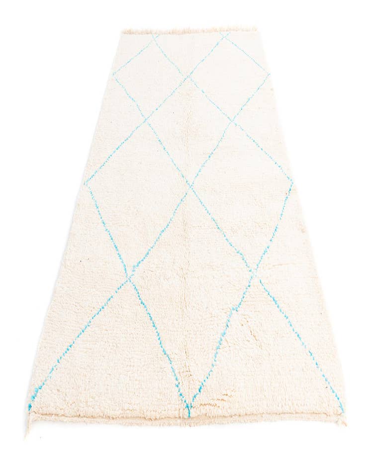 Detail image of  5' 2 x 8'  Hand Knotted Moroccan Wool Rug