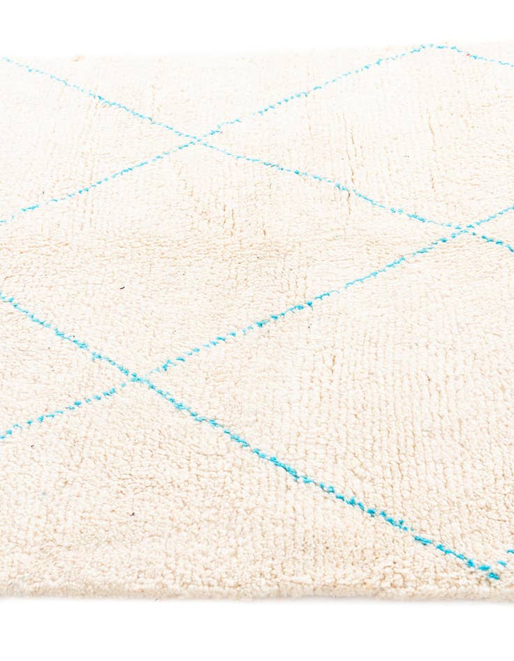 Detail image of  5' 2 x 8'  Hand Knotted Moroccan Wool Rug