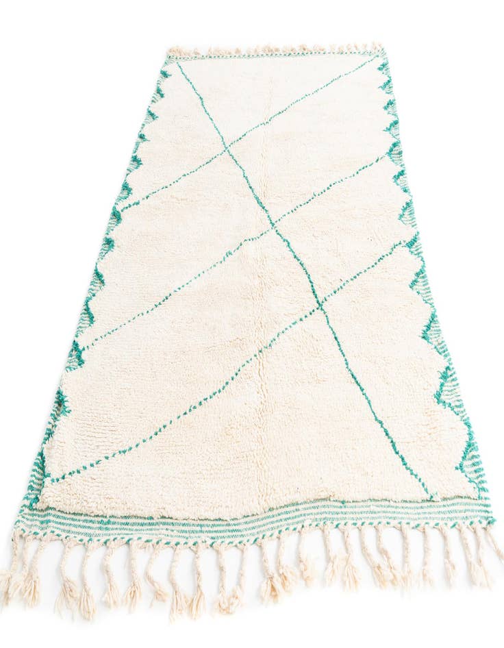 Detail image of  5' 3 x 8' 7  Hand Knotted Moroccan Wool Rug