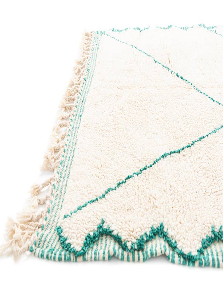 Detail image of  5' 3 x 8' 7  Hand Knotted Moroccan Wool Rug