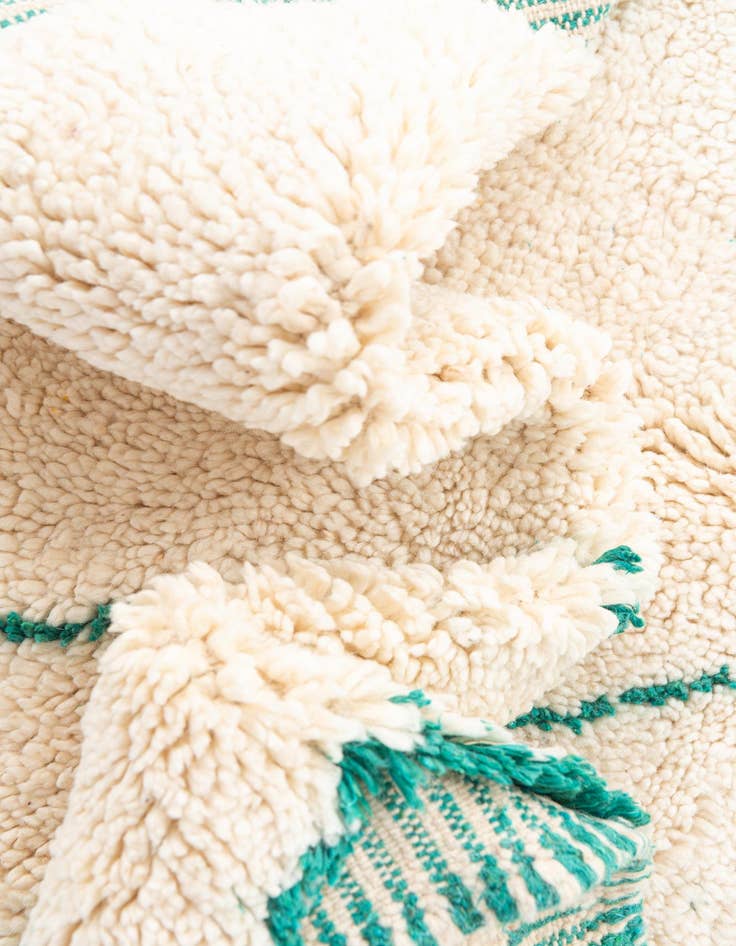 Detail image of  5' 3 x 8' 7  Hand Knotted Moroccan Wool Rug