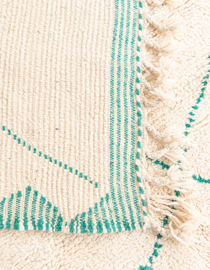 Detail image of  5' 3 x 8' 7  Hand Knotted Moroccan Wool Rug
