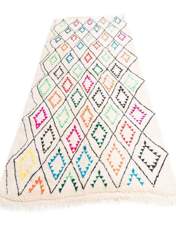 Detail image of  6' 5 x 9' 4  Hand Knotted Moroccan Wool Rug