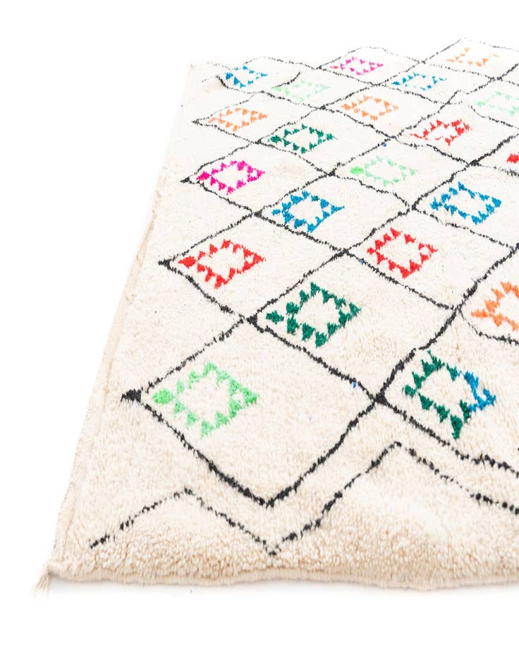 Detail image of  6' 5 x 9' 4  Hand Knotted Moroccan Wool Rug