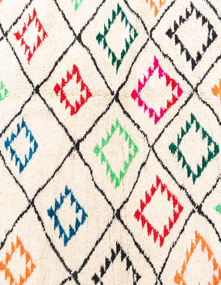 Detail image of  6' 5 x 9' 4  Hand Knotted Moroccan Wool Rug