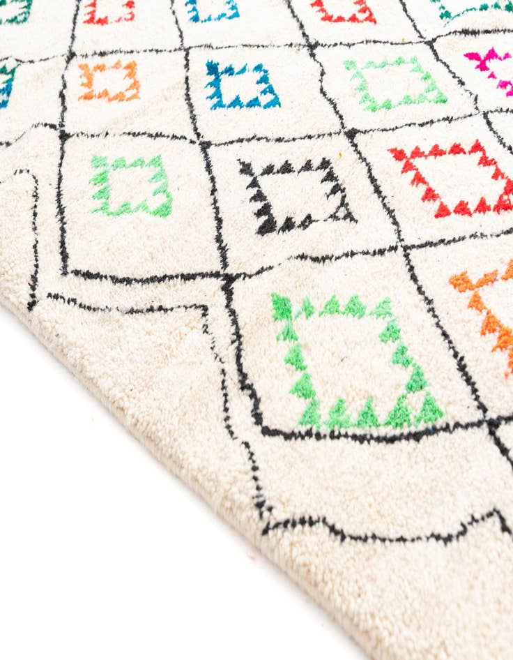 Detail image of  6' 5 x 9' 4  Hand Knotted Moroccan Wool Rug