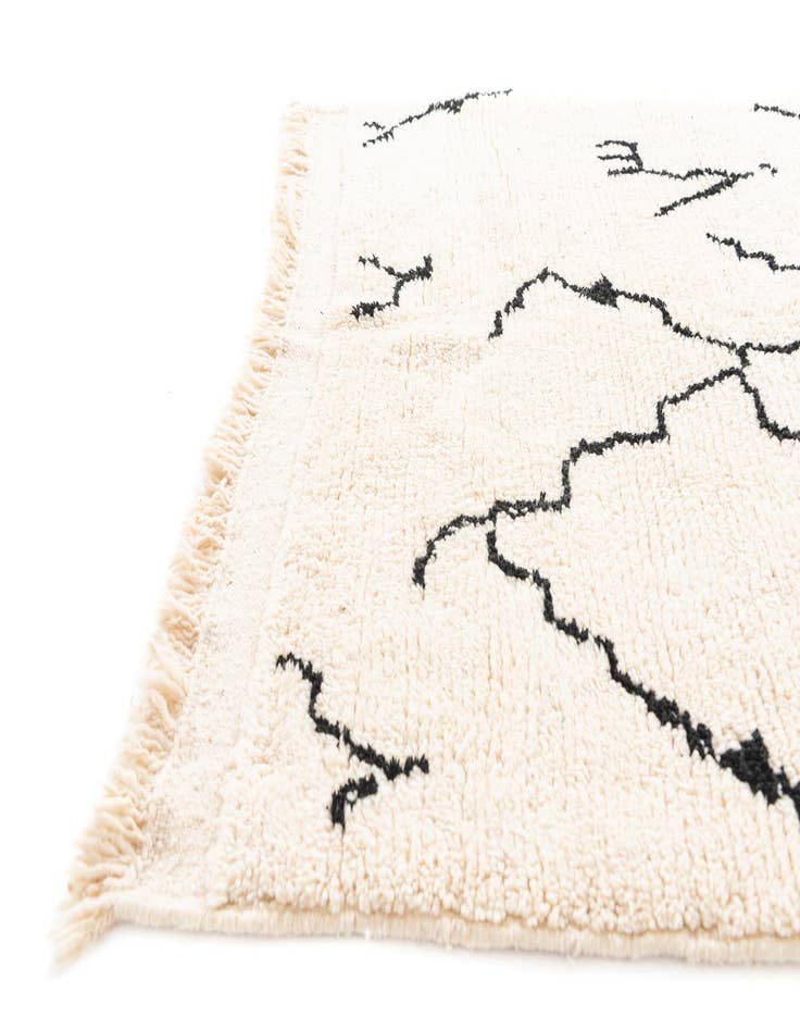 Detail image of  5' x 7'  Hand Knotted Moroccan Wool Rug
