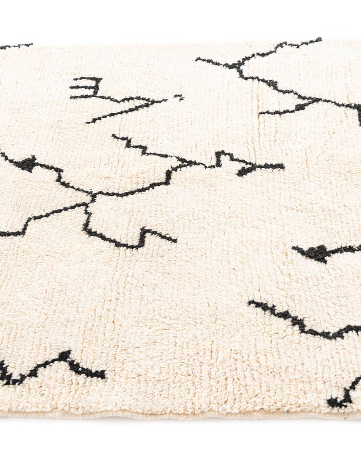 Detail image of  5' x 7'  Hand Knotted Moroccan Wool Rug