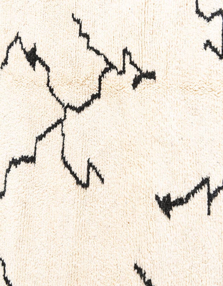 Detail image of  5' x 7'  Hand Knotted Moroccan Wool Rug