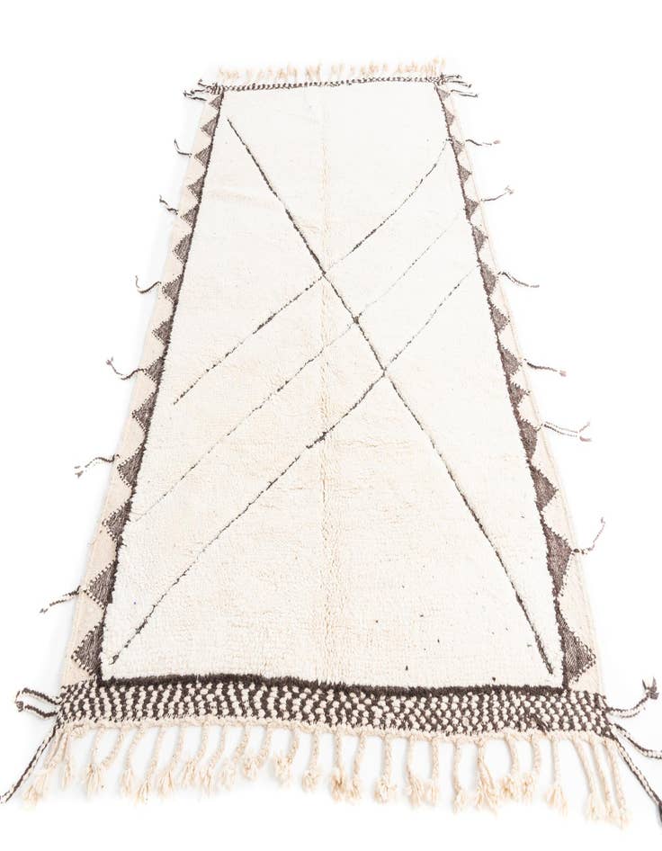 Detail image of  5' 5 x 8' 7  Hand Knotted Moroccan Wool Rug