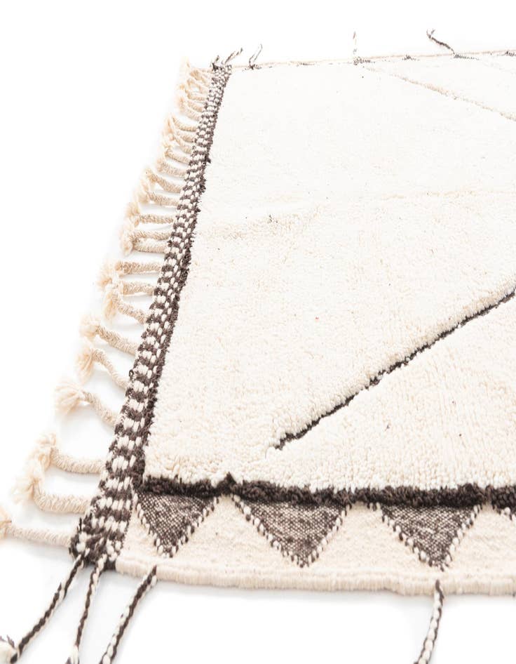 Detail image of  5' 5 x 8' 7  Hand Knotted Moroccan Wool Rug