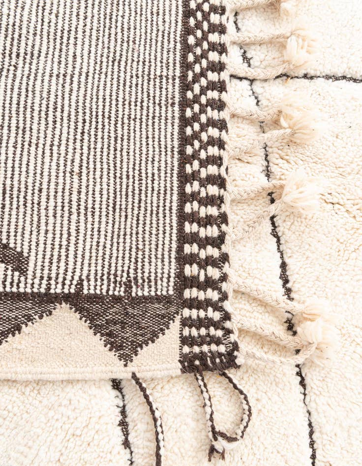 Detail image of  5' 5 x 8' 7  Hand Knotted Moroccan Wool Rug