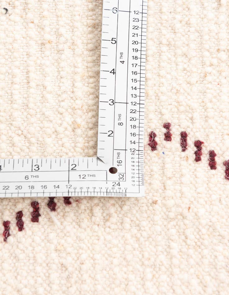 Detail image of  4' 10 x 8'  Hand Knotted Moroccan Wool Rug