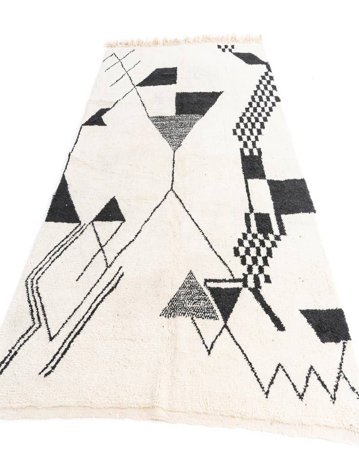 Detail image of  6' 10 x 9' 7  Hand Knotted Moroccan Wool Rug