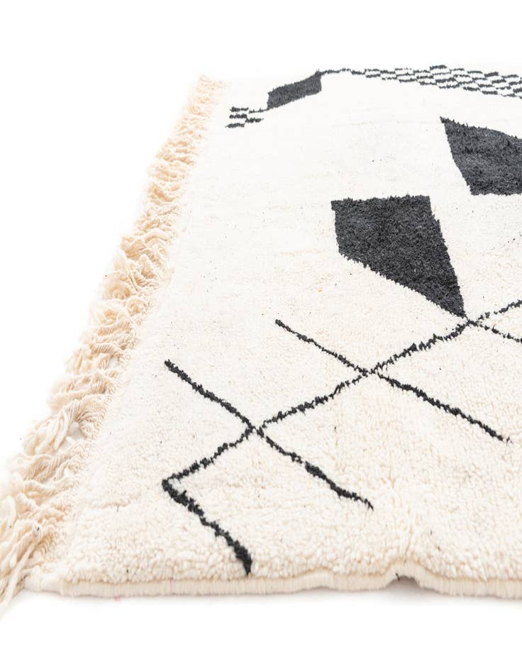 Detail image of  6' 10 x 9' 7  Hand Knotted Moroccan Wool Rug