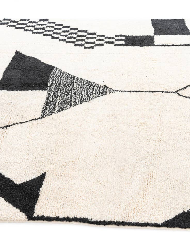 Detail image of  6' 10 x 9' 7  Hand Knotted Moroccan Wool Rug