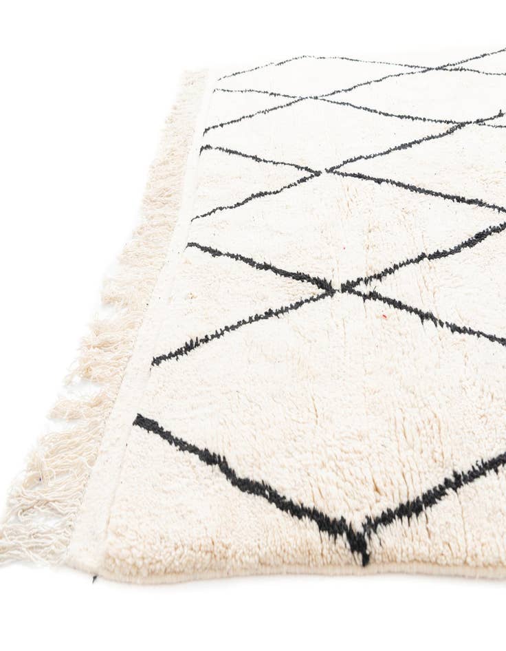 Detail image of  6' 7 x 9' 2  Hand Knotted Moroccan Wool Rug