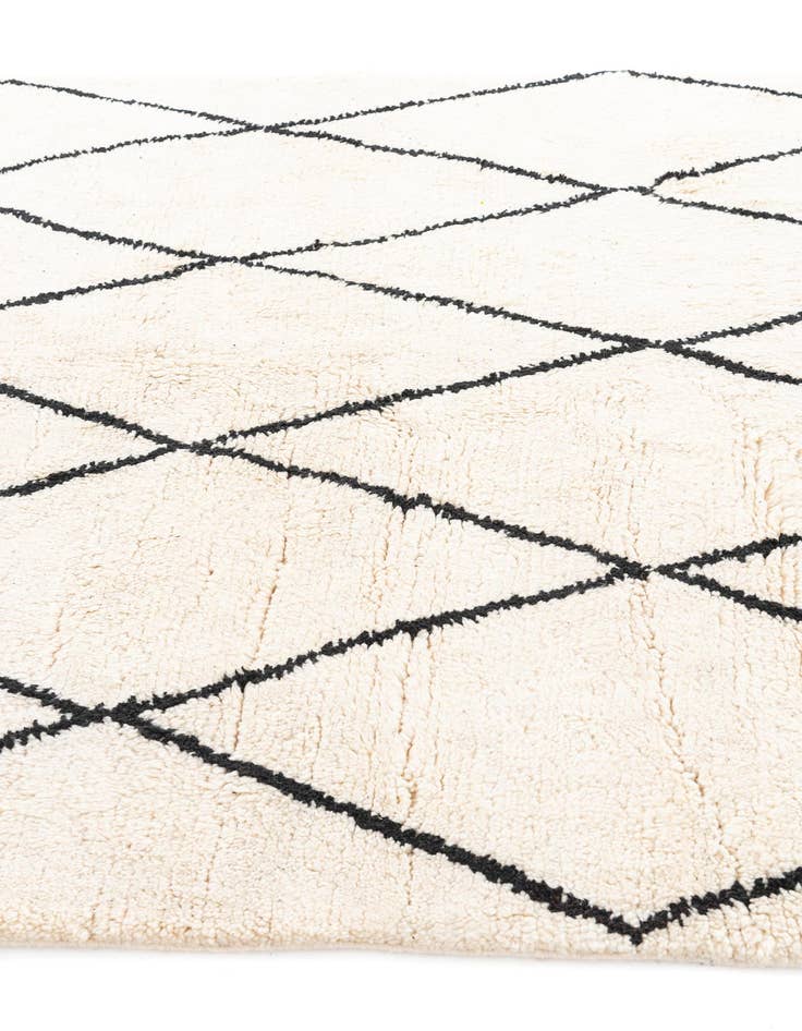 Detail image of  6' 7 x 9' 2  Hand Knotted Moroccan Wool Rug