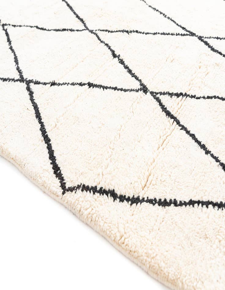 Detail image of  6' 7 x 9' 2  Hand Knotted Moroccan Wool Rug