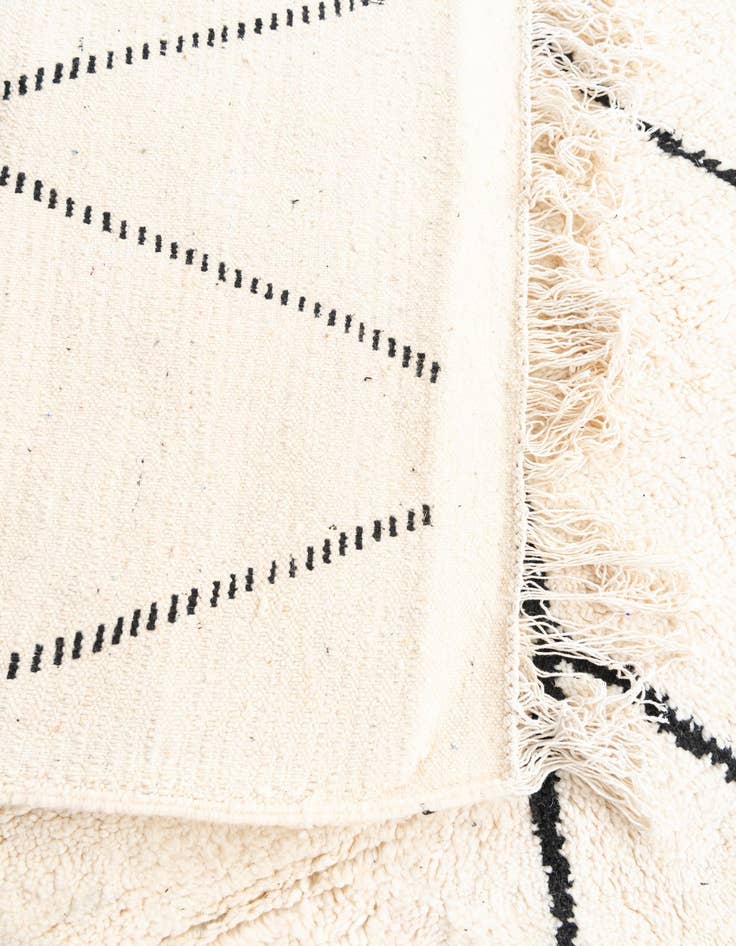 Detail image of  6' 7 x 9' 2  Hand Knotted Moroccan Wool Rug