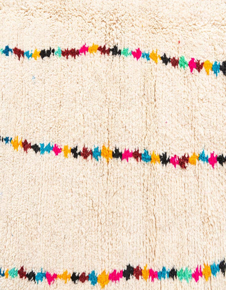 Detail image of  4' 9 x 6' 4  Hand Knotted Moroccan Wool Rug