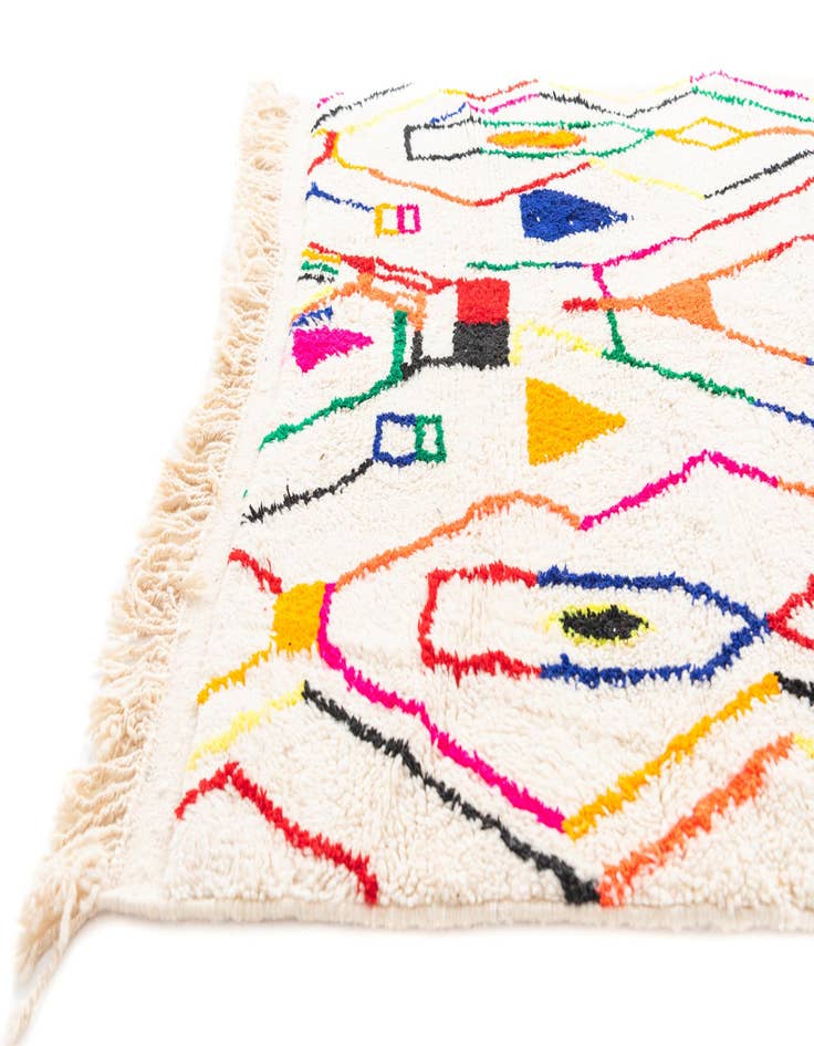 Detail image of  5' x 8' 3  Hand Knotted Moroccan Wool Rug