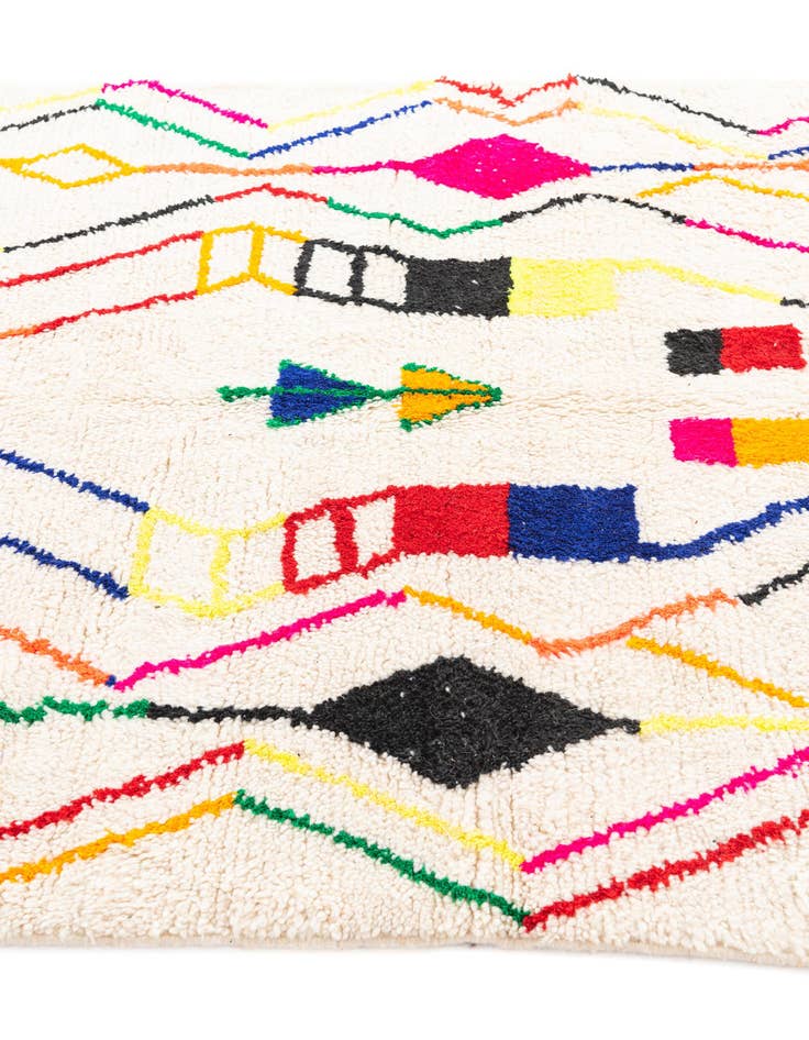 Detail image of  5' x 8' 3  Hand Knotted Moroccan Wool Rug